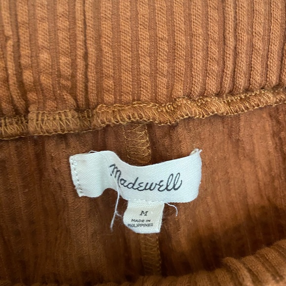 Madewell Size Medium in Warm Coffee Waffle Knit Seersucker Drawstring Shorts - Picture 9 of 9